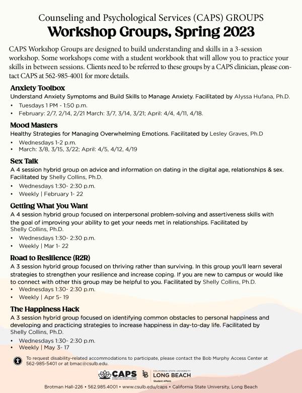 Programs and Events California State University Long Beach